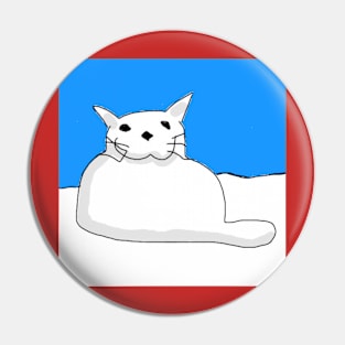 Snow Cat Pin