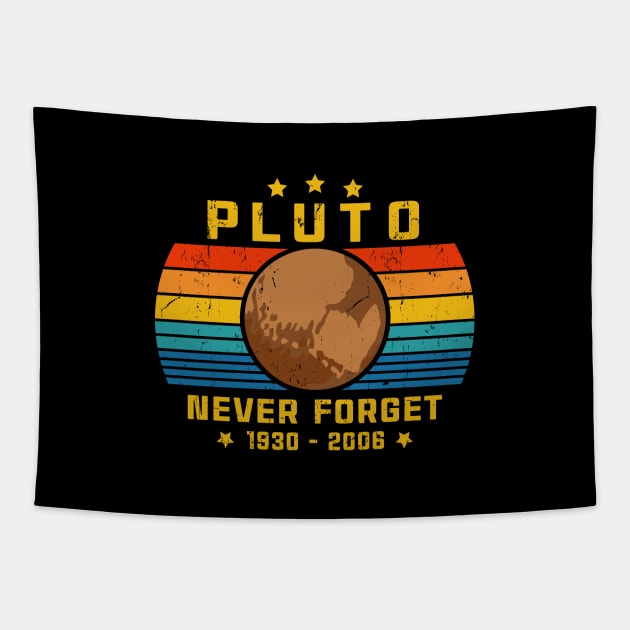 Pluto Never Forget Tapestry by kangaroo Studio