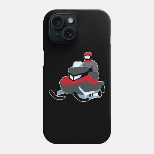 Red Snowmobile Phone Case