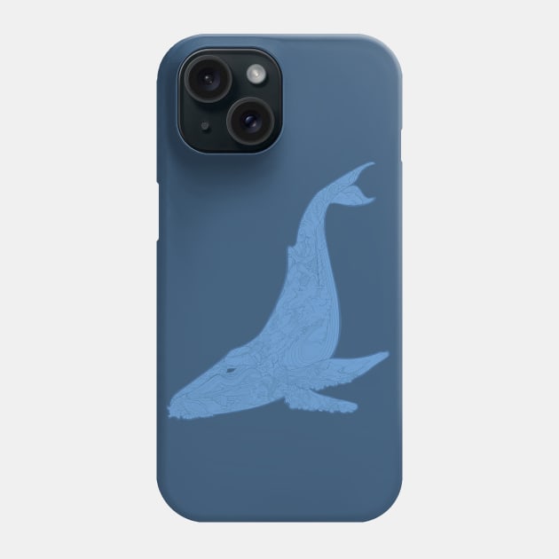 Blue Whale Phone Case by Tinebra