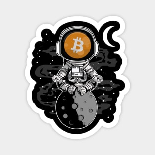 Astronaut BitCoin BTC To The Moon Crypto Token Cryptocurrency Wallet Birthday Gift For Men Women Kids Magnet