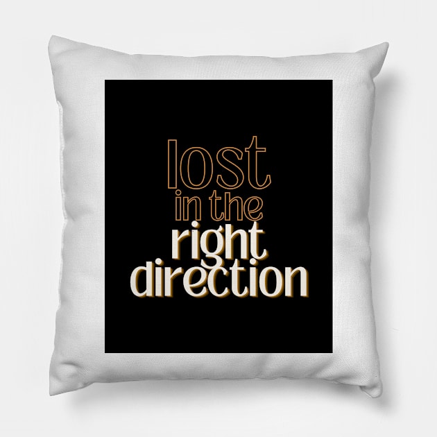 Lost In The Right Direction Pillow by Ringing Bellz