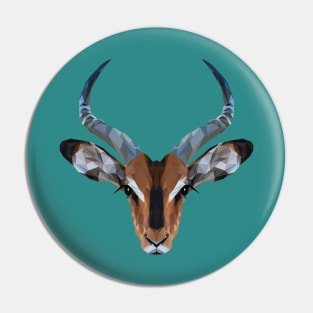 Impala Low Poly Art Pin