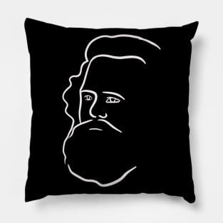 Karl Marx Minimal Portrait Pillow