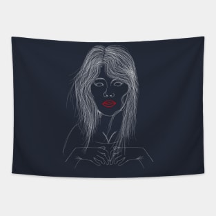 mysterious woman Tapestry