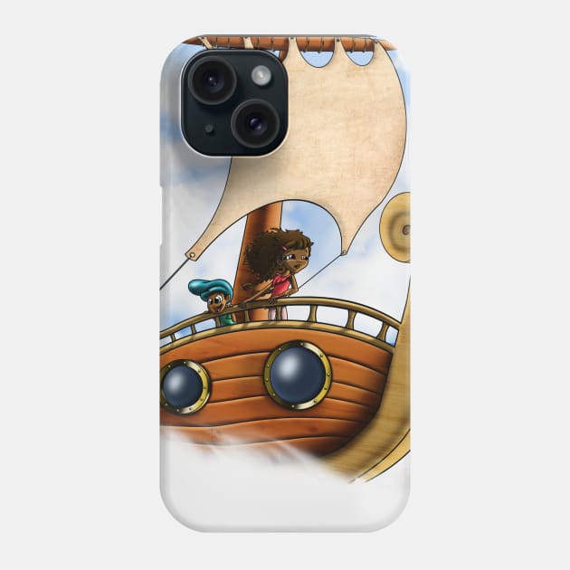 African American Kids on a Boat Phone Case by treasured-gift