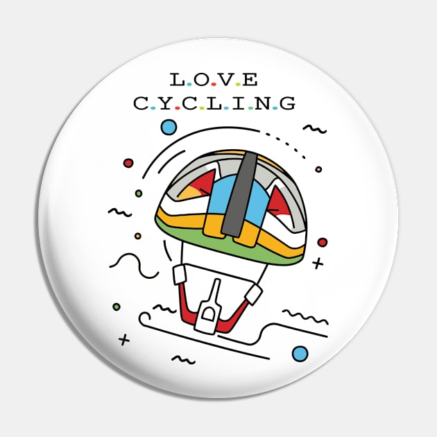 Love Cycling Pin by Fashioned by You, Created by Me A.zed