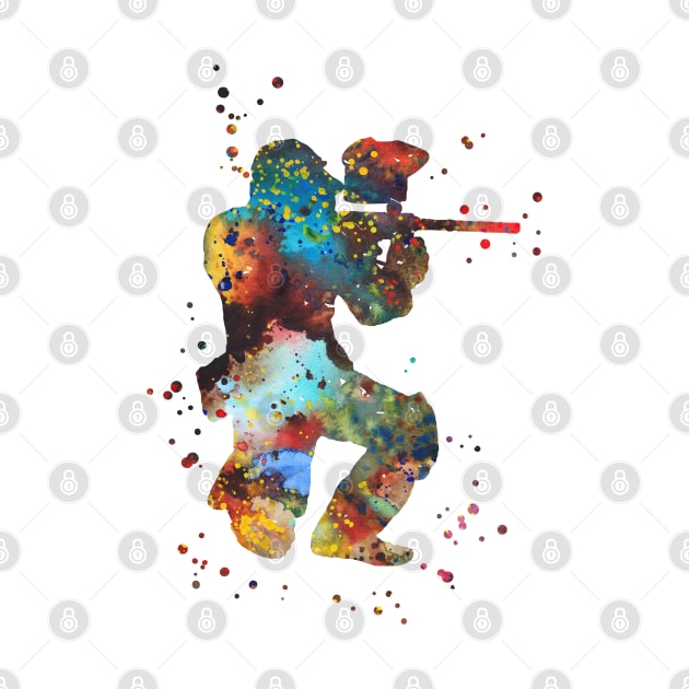 Paintball player by RosaliArt