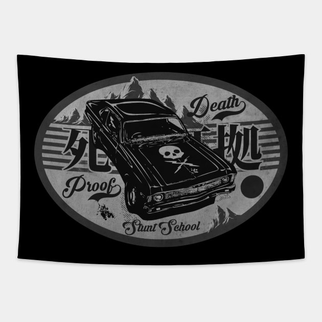 Death Speed School BW Tapestry by CTShirts