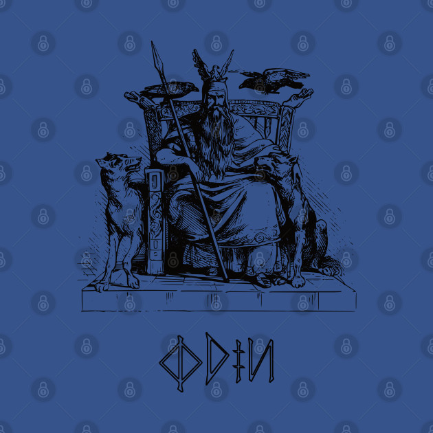 Disover Allfather Odin on his Throne - Odin - T-Shirt