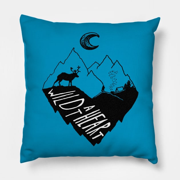 Wild at heart Pillow by negativepizza