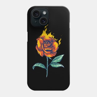 flower rose fire Phone Case