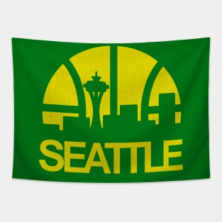 Iconic Seattle Supersonics Skyline Tapestry