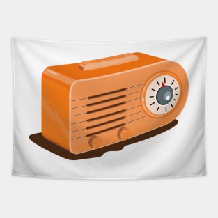 Vintage Transistor Radio Retro Tapestry