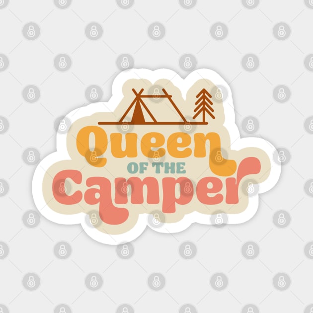 Queen of the camper Camping Quote Magnet by RubyCollection