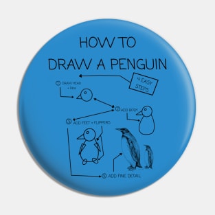 how to Draw a Penguin Lockdown Task Pin