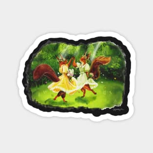 A Merry Dance - Watercolour Illustration Magnet