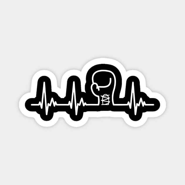 Boxing Gloves Heartbeat Magnet by Nathani Ramirez