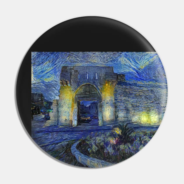 Bab Tuma of Damascus (Gate of Thomas) in Starrynight Style Pin by Homsalgia