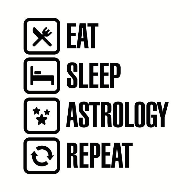 Eat sleep astrology repeat zodiac horoscope by LaundryFactory