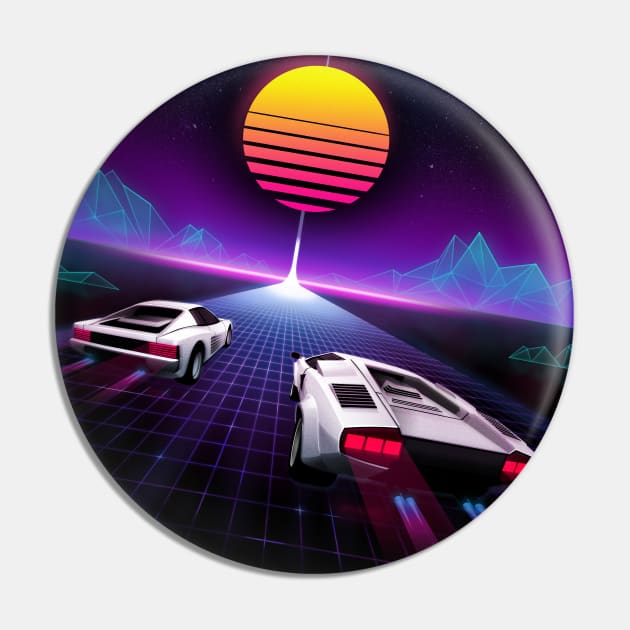 Neon Skyway Pin by Jarkkokarkko