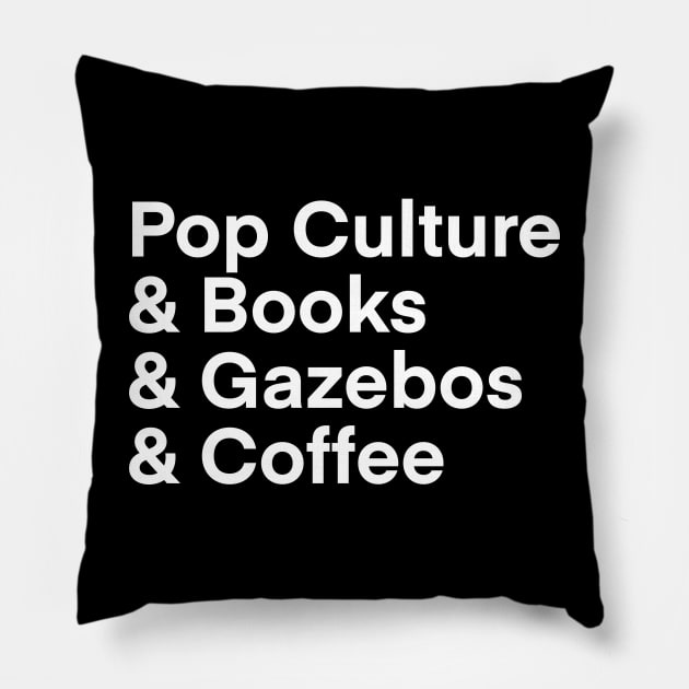 Pop Culture & Coffee 2 Pillow by CaffeinatedWhims