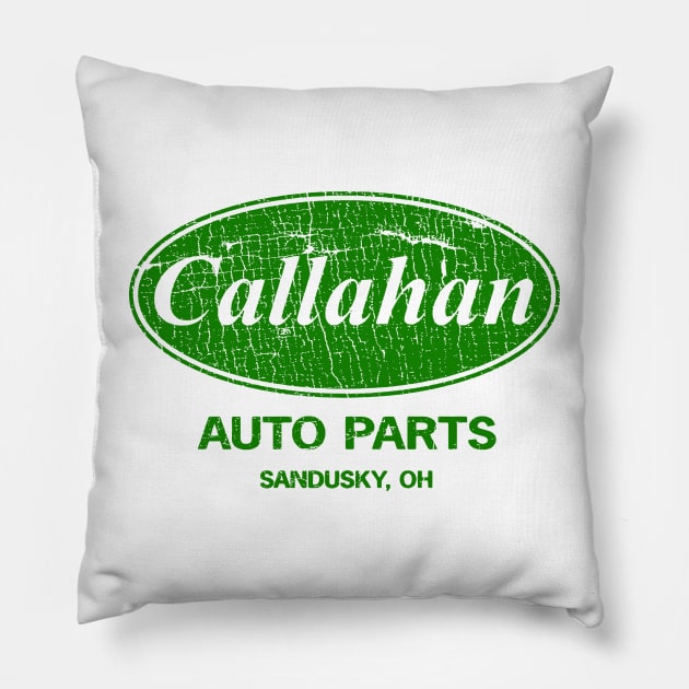 vintage Callahan Auto Parts 1963 Pillow by GisarRaveda