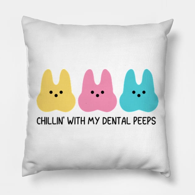 Dental Peeps Funny Dental Staff Matching Pillow by Atelier Djeka