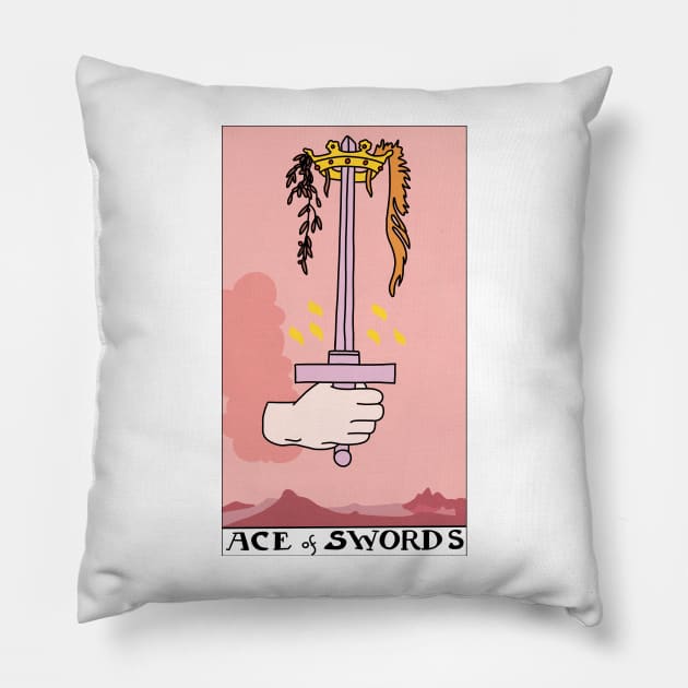 Ace of Swords Pillow by ThingRubyDoes