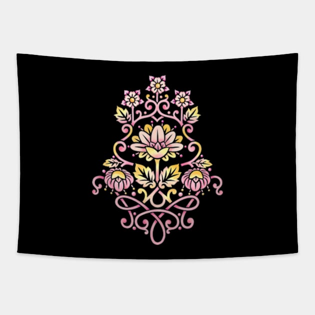 Damask Rose Motif Tapestry by PatriciaSheaArt