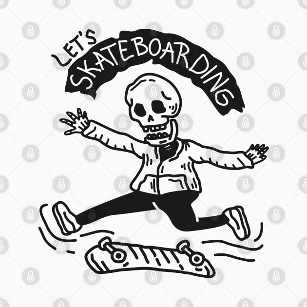 skateboard skeleton I by Shankara