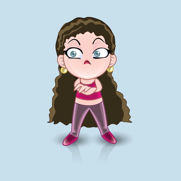 curly hair beautiful brunette girls - cartoon character for young girls (choose your twin) by EDSERVICES