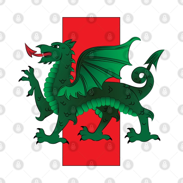 Green Welsh Dragon by DQDesigns By Chele