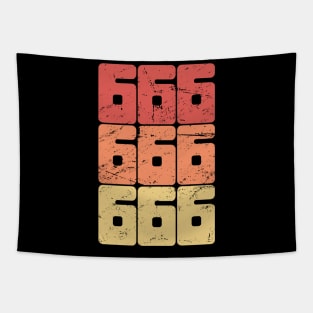 Retro 666 Satanic Text Tapestry