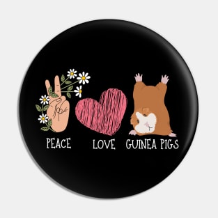 Peace Love Guinea Pigs Pin