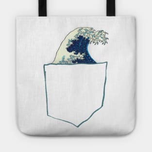 Hokusai breast pocket Tote