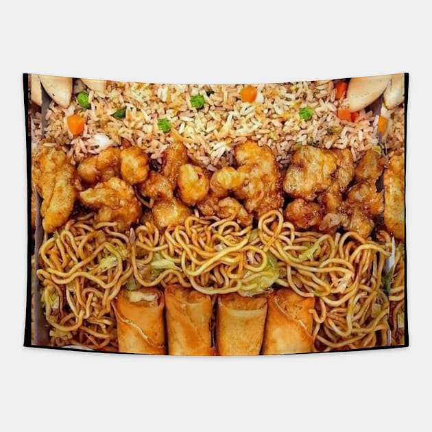 Chinese food pattern Tapestry by richercollections