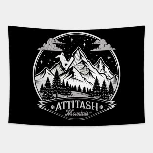 Retro Attitash Mountain Ski Tapestry
