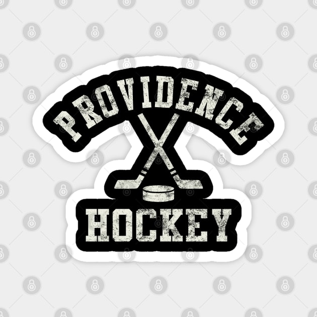 Vintage Providence Hockey Magnet by tropicalteesshop