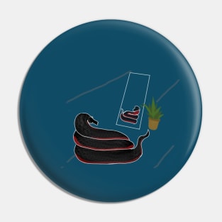 Snake Crowley in a mirror Pin