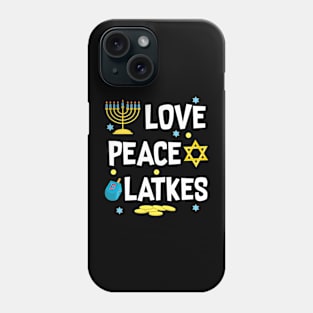 Love Peace Latkes Hanukkah Chanukah Jewish Funny Phone Case