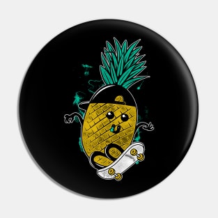 Pineapple Skateboarding Pin