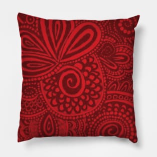 Big Red Pina Swirls Pillow