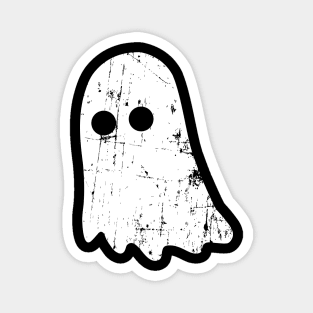 Cute Vintage Ghost – Simple Distressed Grunge Halloween Magnet