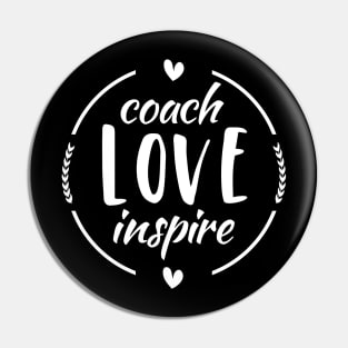 Cheer Coach Love and Inspire Gift Pin