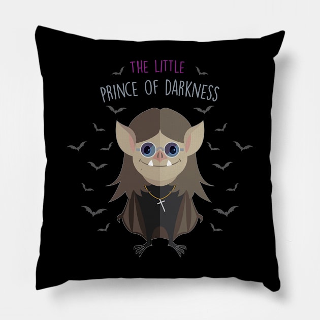 The Little Prince of Darkness Pillow by Baby Rockstar