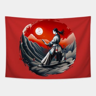 Samurai woman Tapestry