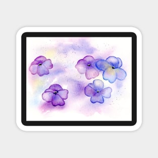 Soft Violets in Watercolor2 Magnet