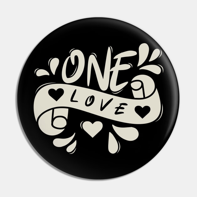 One Love Pin by Distrowlinc