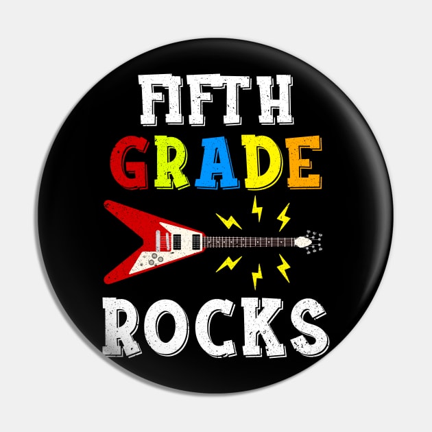 Fifth Grade Rocks Teacher Student Kid Back To School Pin by hardyhtud